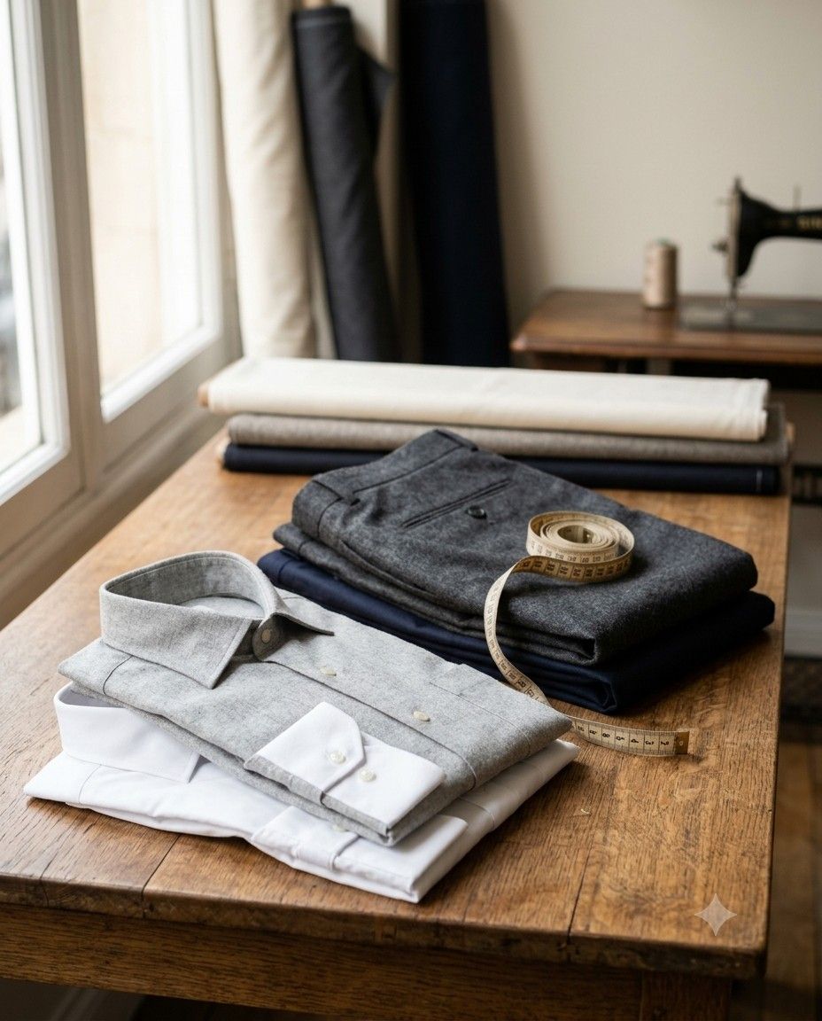 Made-to-measure men's shirts and trousers